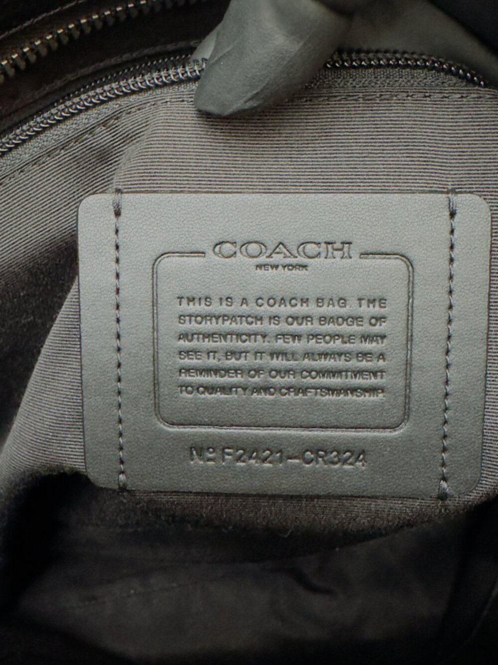 Coach Sprint Tote Crossbody Bag Black Pebble Leather CR324 - Pristine - Picture 7 of 14